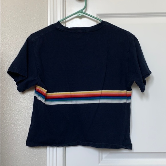 Black tee with rainbow stripe - Picture 2 of 2